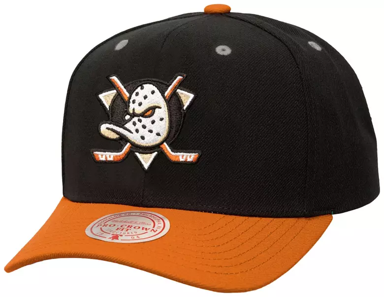 Mitchell & Ness Men's Anaheim Ducks Black GOT 5 Pro Snapback Hat