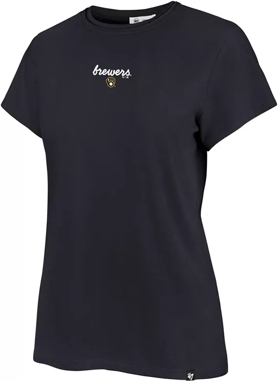 47 Women's Milwaukee Brewers Blue Small Script Frankie T-Shirt