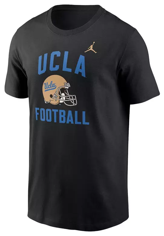 Jordan Men's UCLA Bruins Black Cotton Football Helmet Short Sleeve T-Shirt