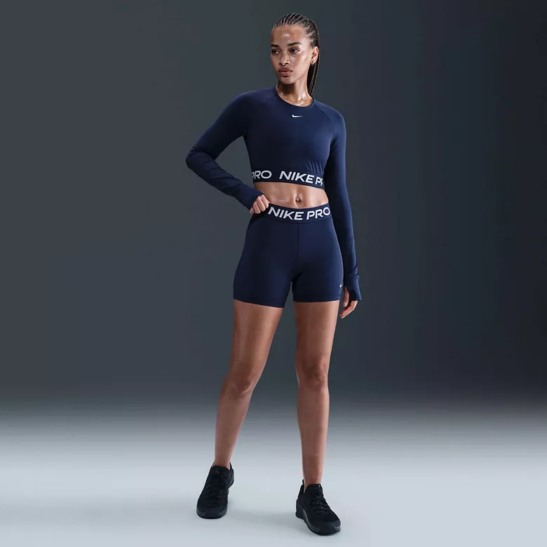 Nike Women's Pro Dri-FIT Cropped Long-Sleeve Top