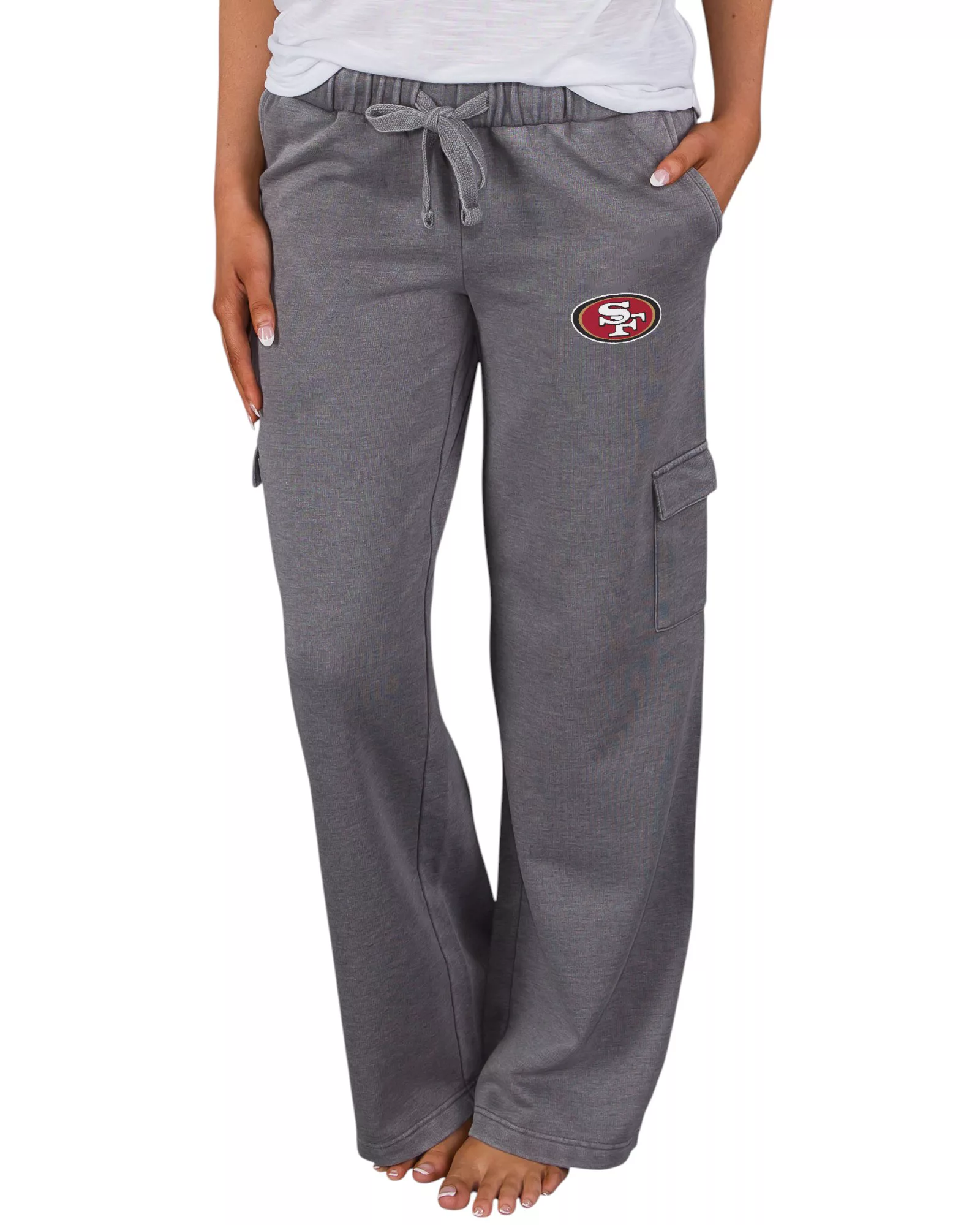Concepts Sport Women's San Francisco 49ers Charcoal Trackside Cargo Pants