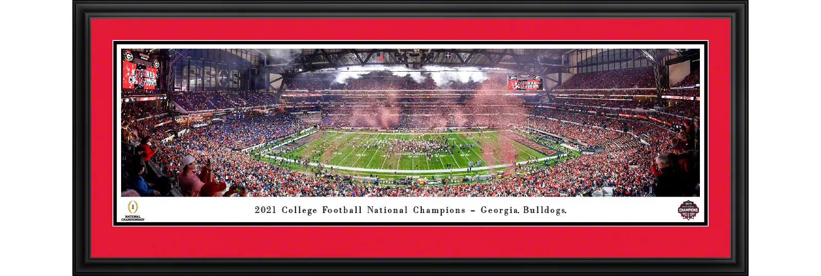 Blakeway Panoramas Georgia Bulldogs 2022 NCAA College Football Champions Deluxe Framed Picture