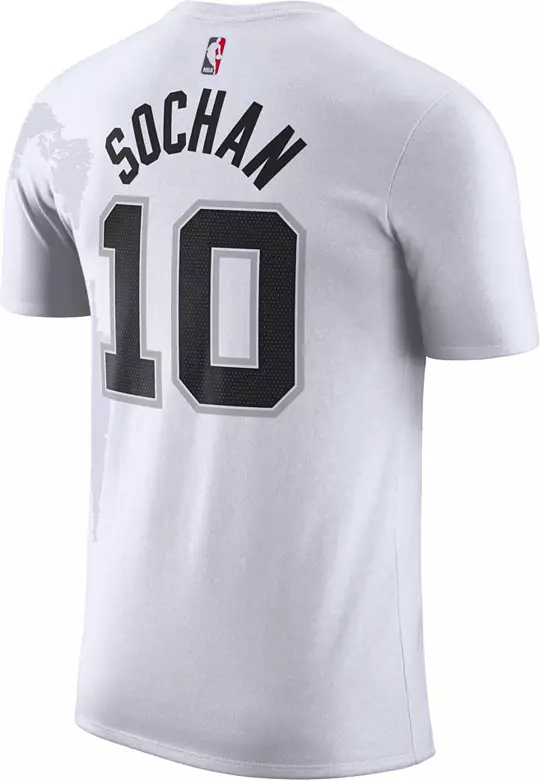Nike Men's San Antonio Spurs Jeremy Sochan #10 White T-Shirt 3 Nike Men's San Antonio Spurs Jeremy Sochan #10 White T-Shirt