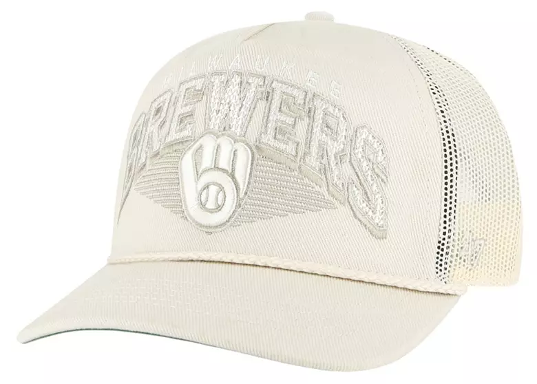 '47 Adult Milwaukee Brewers Tan Pomona Hitch Adjustable Hat