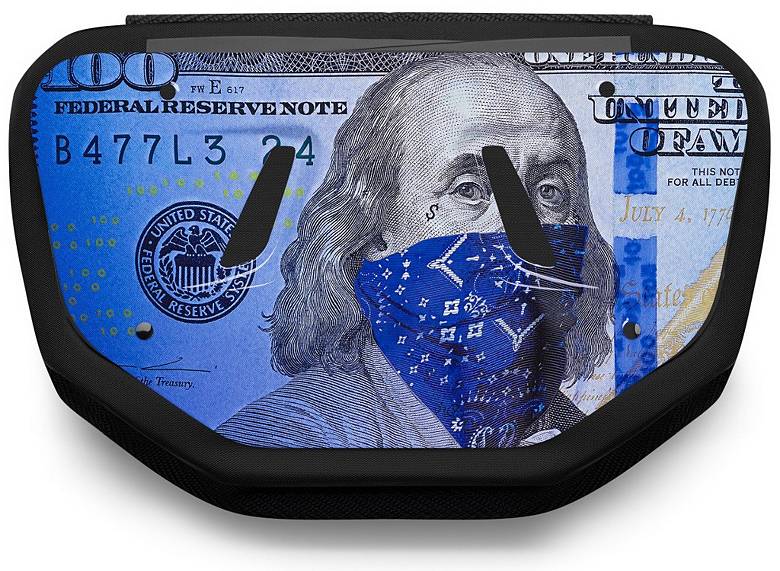 Battle Blue Strips Football Back Plate