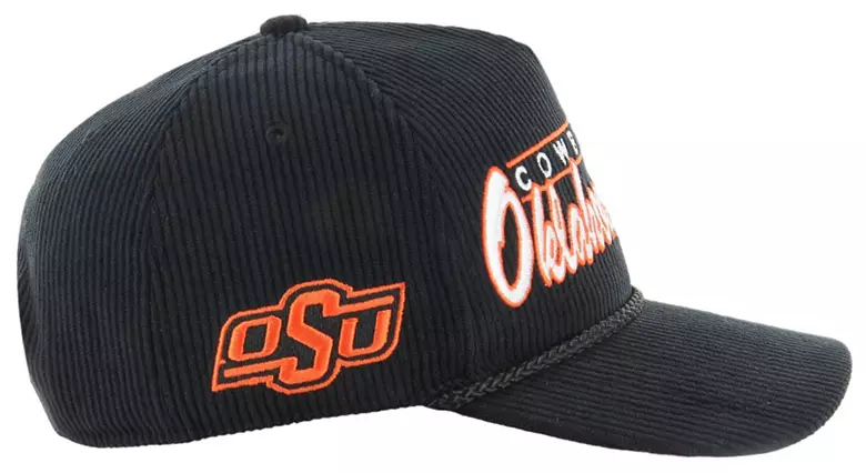 '47 Adult Oklahoma State Cowboys Black Double Header Hitch Adjustable Hat