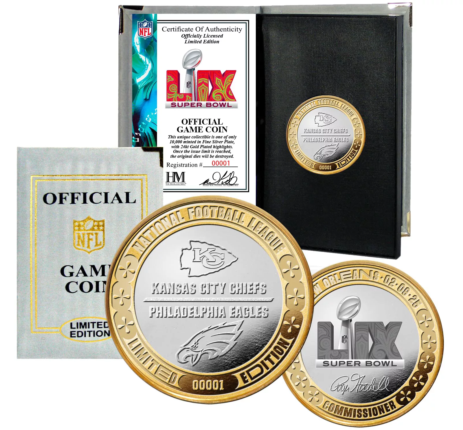 Highland Mint 2024-25 Super Bowl LIX NFL Match Up Coin