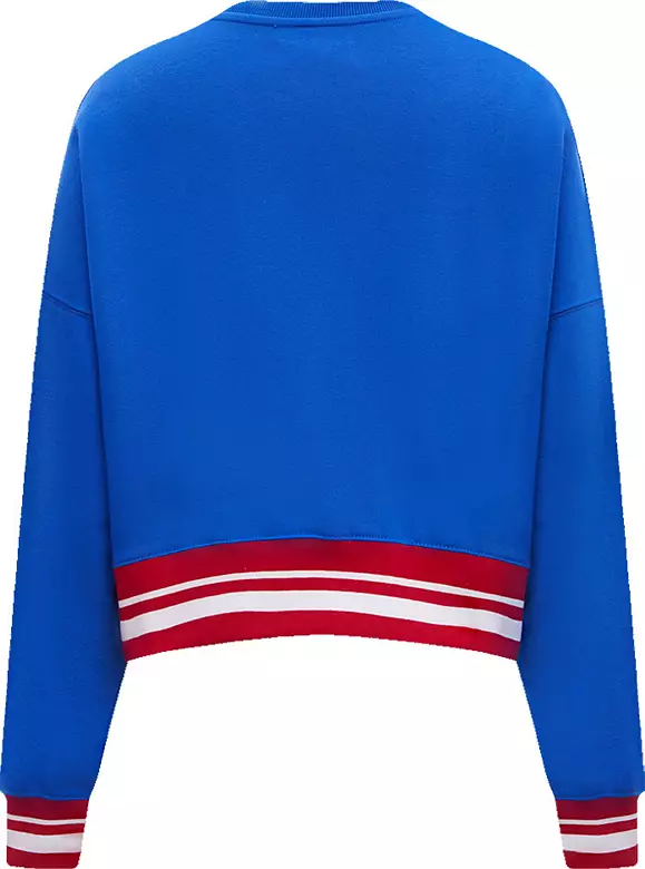 Pro Standard Women's Detroit Pistons Ribbed Crewneck Sweatshirt