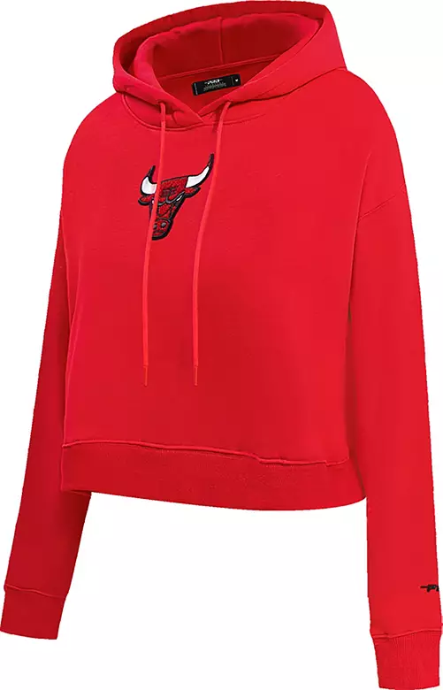 Pro Standard Women's Chicago Bulls Red Cropped Fleece Pullover Hoodie 3 Pro Standard Women's Chicago Bulls Red Cropped Fleece Pullover Hoodie