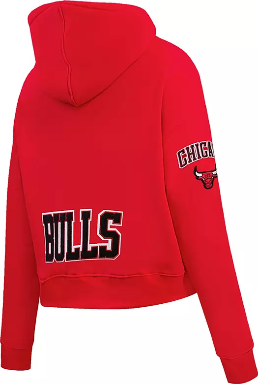 Pro Standard Women's Chicago Bulls Red Cropped Fleece Pullover Hoodie 4 Pro Standard Women's Chicago Bulls Red Cropped Fleece Pullover Hoodie