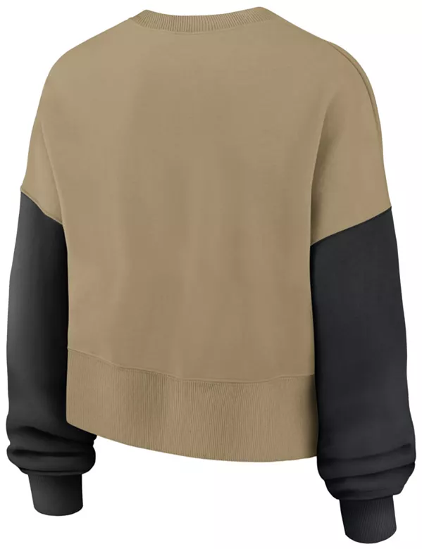 Nike Women's Pittsburgh Steelers Parachute Beige Phoenix Rewind Crew Pullover Sweatshirt