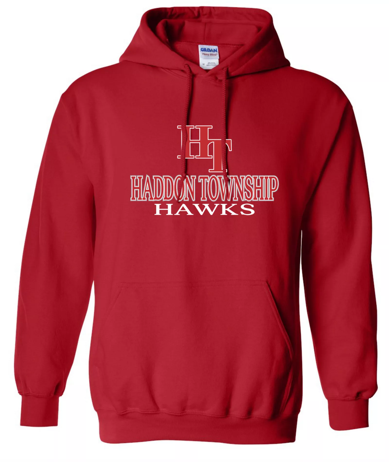 Pel Athletic Men's Haddon Township High School Red Pullover Hoodie