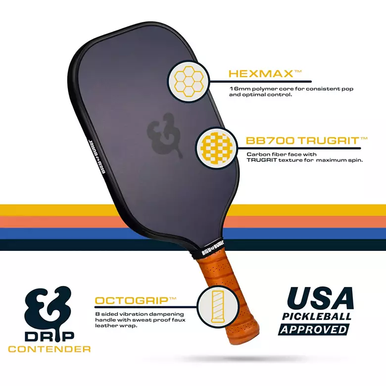 Bread and Butter Contender Drip 16mm Pickleball Paddle 4 Bread and Butter Contender Drip 16mm Pickleball Paddle