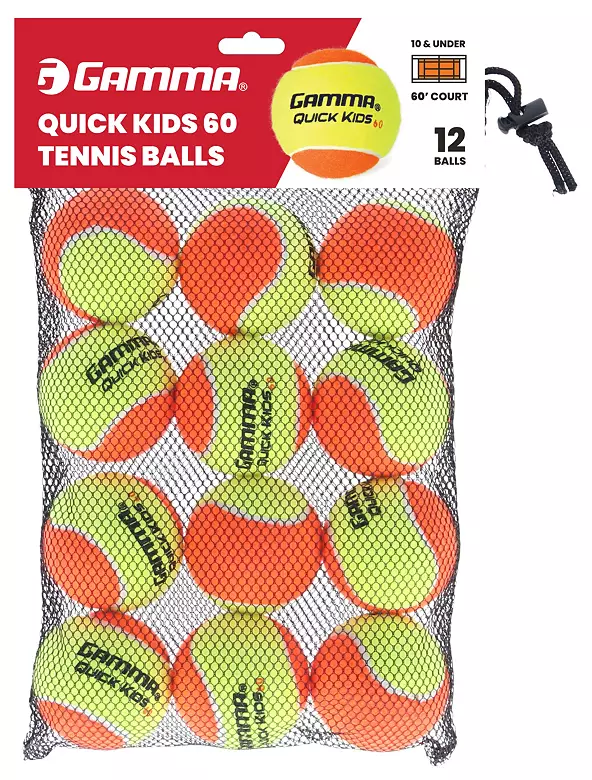 Gamma Quick Kids 60 Tennis Ball - 12 Bag