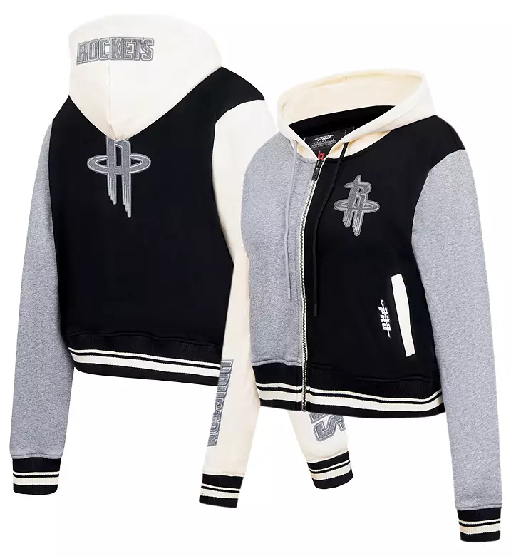Pro Standard Women's Houston Rockets Black Reverse French Terry Pullover Hoodie