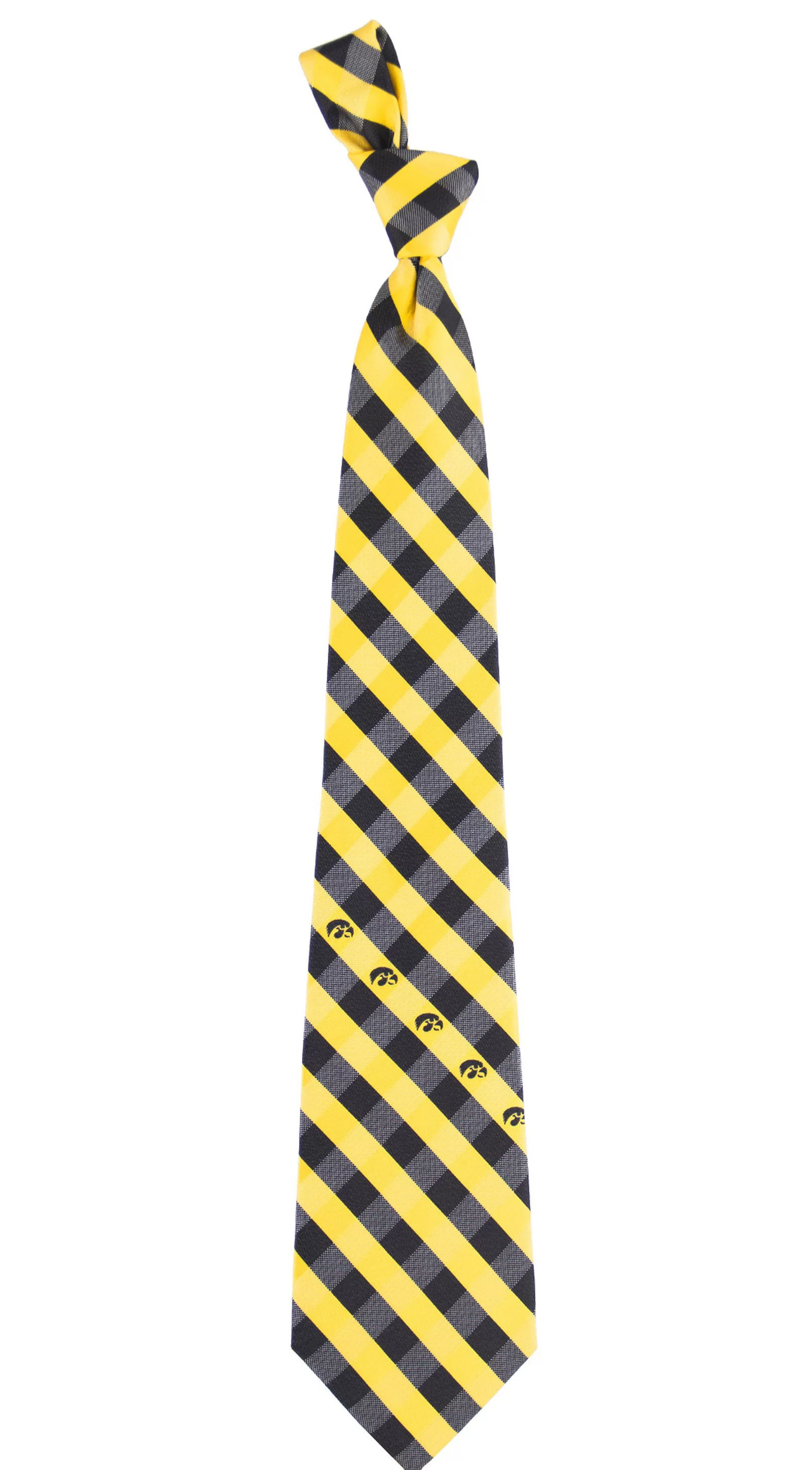 Eagles Wings Iowa Hawkeyes Check Necktie