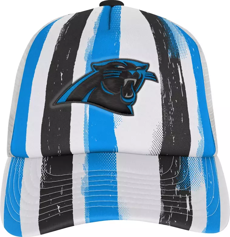 NFL Team Apparel Youth Carolina Panthers High Step Black Adjustable Trucker Hat 3 NFL Team Apparel Youth Carolina Panthers High Step Black Adjustable Trucker Hat