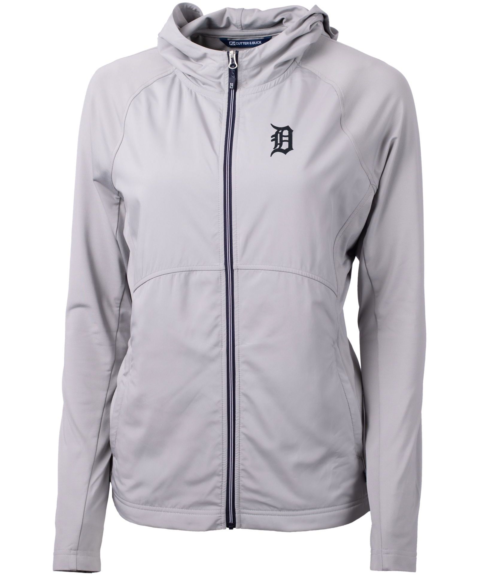 Cutter & Buck Women's Detroit Tigers Polished Eco Knit Hybrid Full Zip Jacket