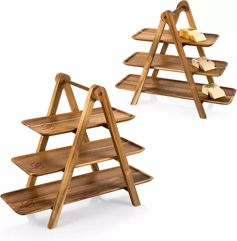 Picnic Time Miami Dolphins 3-Tiered Serving Station 4 Picnic Time Miami Dolphins 3-Tiered Serving Station