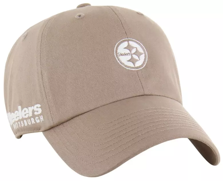'47 Adult Pittsburgh Steelers Light Brown Foundational Clean Up Adjustable Hat