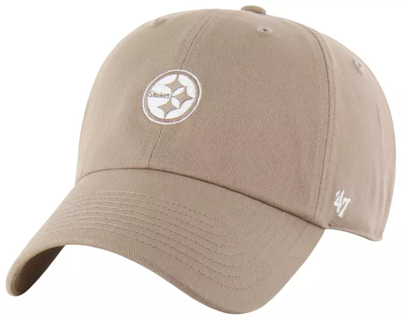 '47 Adult Pittsburgh Steelers Light Brown Foundational Clean Up Adjustable Hat