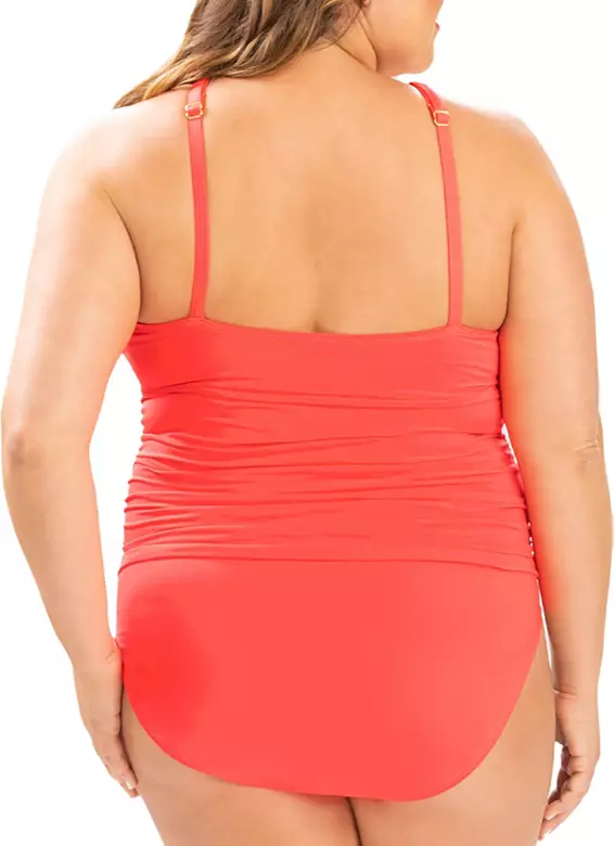 Dolfin Women's Solid Front Keyhole One-Piece Swimsuit 4 Dolfin Women's Solid Front Keyhole One-Piece Swimsuit