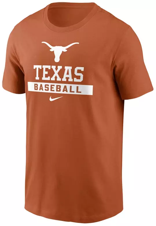 Nike Men's Texas Longhorns Orange Baseball T-Shirt