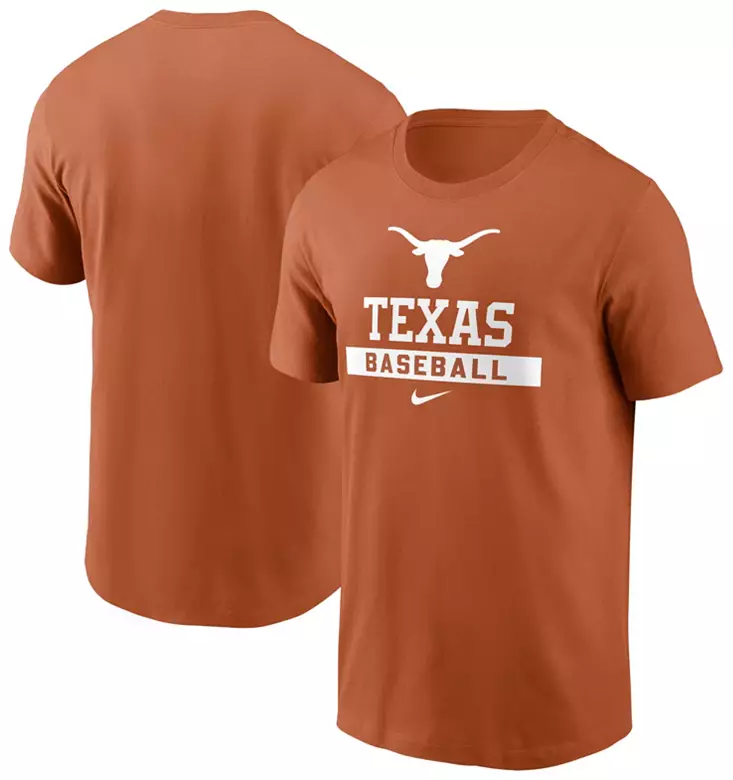 Nike Men's Texas Longhorns Orange Baseball T-Shirt