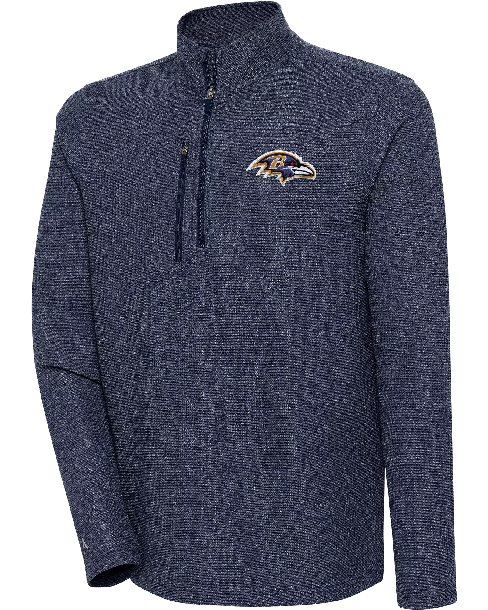 Antigua Men's Baltimore Ravens Revolution Black Quarter-Zip Pullover Shirt