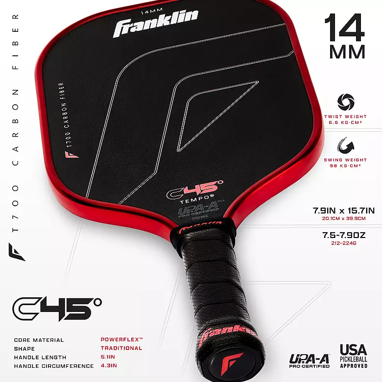 Franklin C45 Tempo 14mm Pickleball Paddle