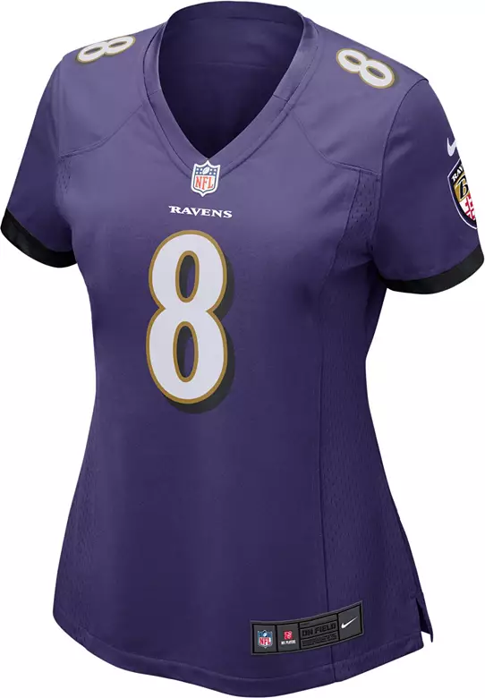 Nike Women's Baltimore Ravens Lamar Jackson #8 Purple Game Jersey