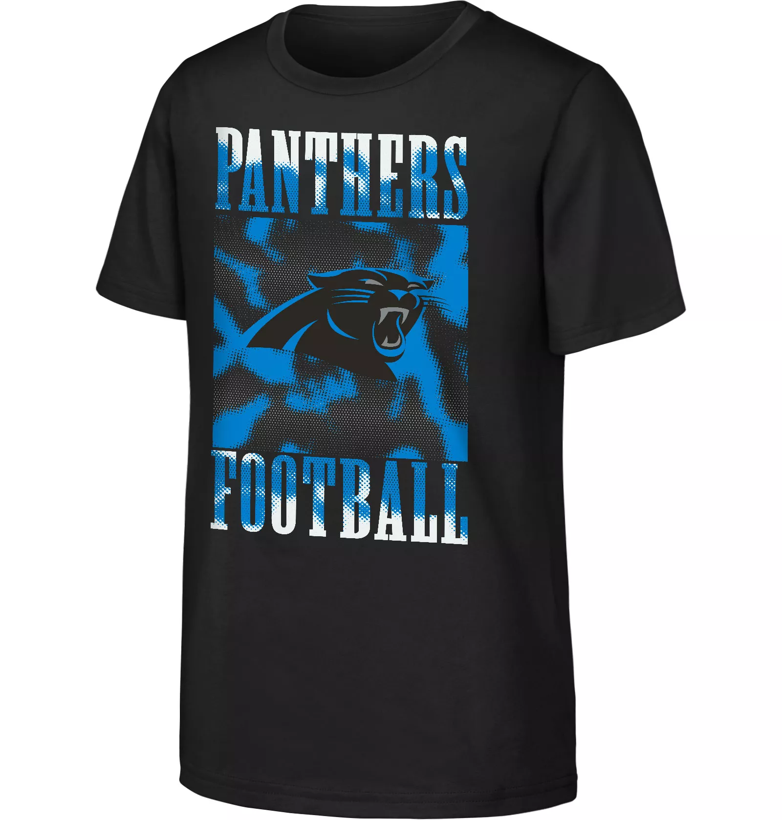 NFL Team Apparel Youth Carolina Panthers Garage Hero Black T-Shirt