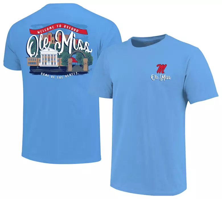 Image One Men's Ole Miss Rebels Script Blue T-Shirt