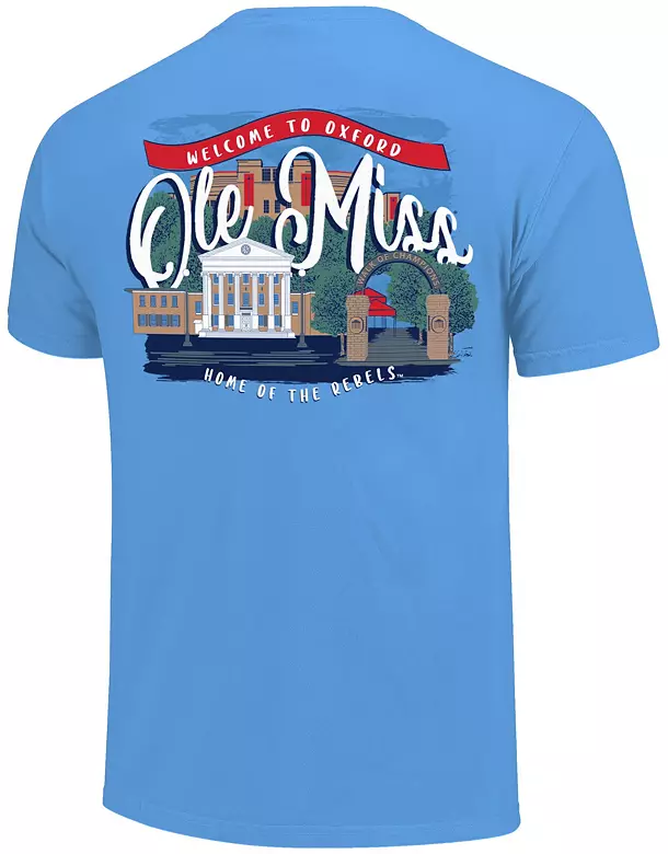 Image One Men's Ole Miss Rebels Script Blue T-Shirt