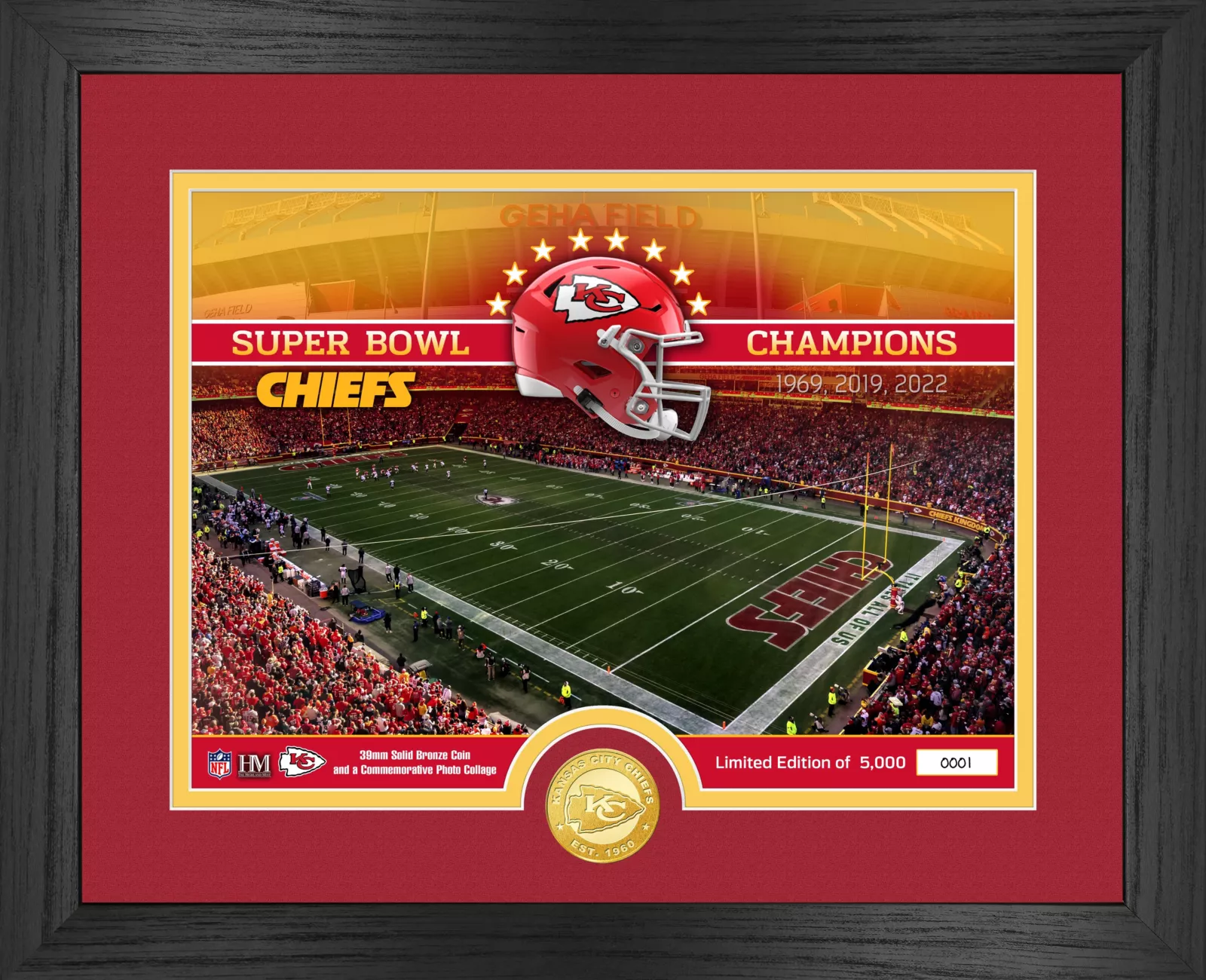 Highland Mint Kansas City Chiefs Stadium Photo Frame