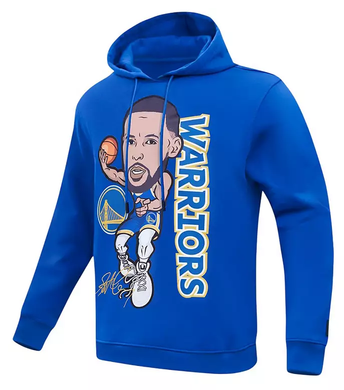 Pro Standard Men's Golden State Warriors Steph Curry #30 Blue Skyhook Fleece Hoodie