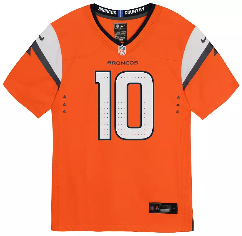 Nike Little Kids' Denver Broncos Bo Nix #10 Orange Game Jersey