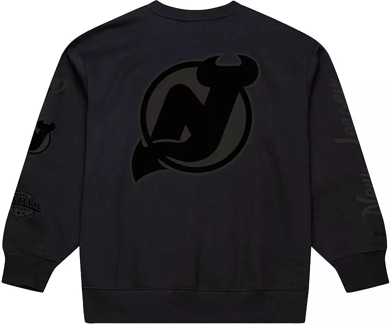 Mitchell & Ness Men's New Jersey Devils Black Phantom Crewneck Sweatshirt
