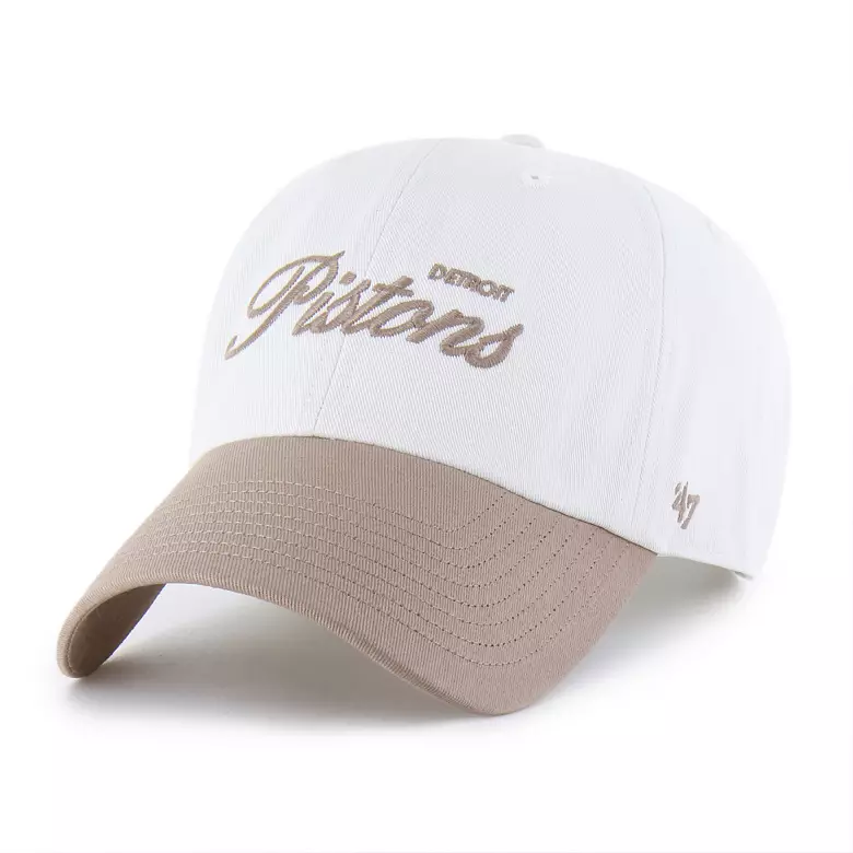 '47 Adult Detroit Pistons Off White Contemporary Basics Foundational Clean Up Adjustable Hat