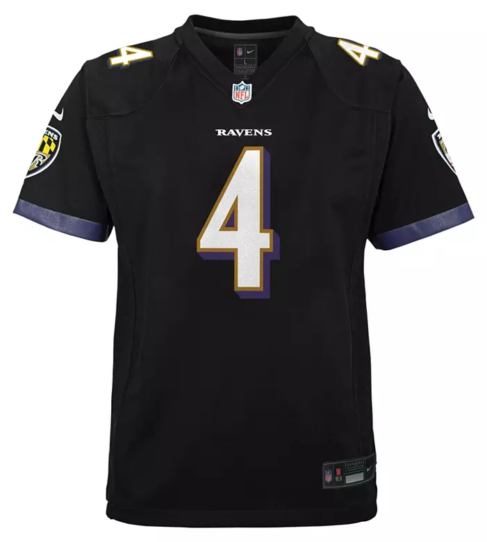 Nike Youth Baltimore Ravens Zay Flowers #4 Black Alternate Game Jersey