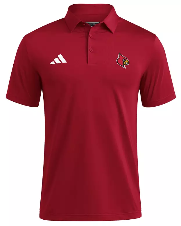 adidas Men's Louisville Cardinals Medium Red Ultimate365 Mesh Polo