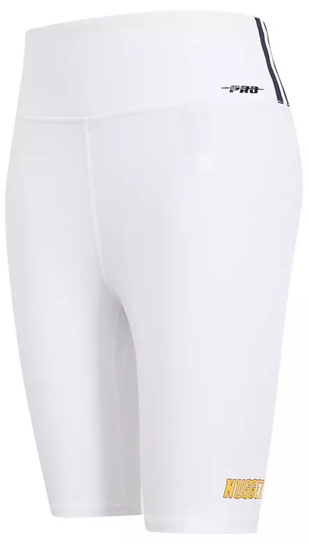 Pro Standard Women's Denver Nuggets White Classic Cotton Bike Shorts