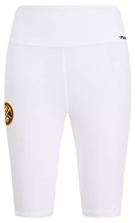 Pro Standard Women's Denver Nuggets White Classic Cotton Bike Shorts