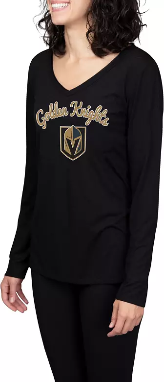 Concepts Sport Women's Vegas Golden Knights Marathon Knit Long Sleeve T-Shirt 3 Concepts Sport Women's Vegas Golden Knights Marathon Knit Long Sleeve T-Shirt