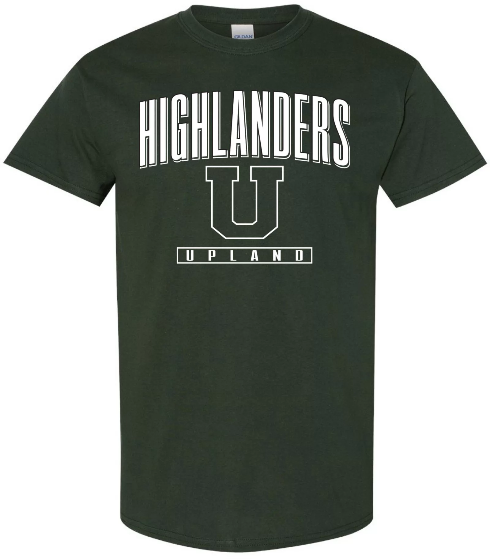 Pel Athletic Adult Upland High School Logo Green T-Shirt