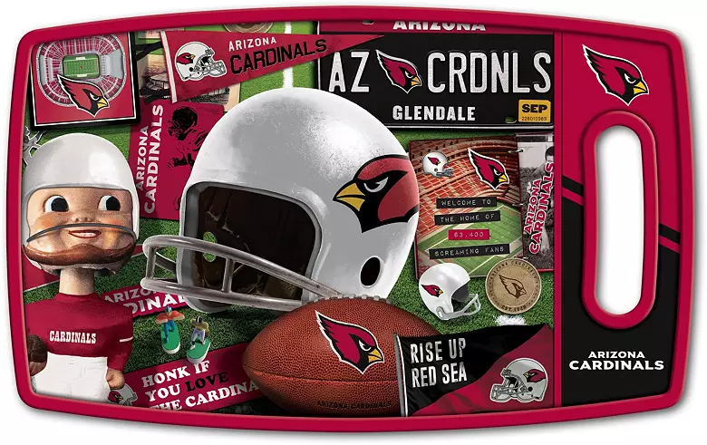 YouTheFan Arizona Cardinals Retro Cutting Board