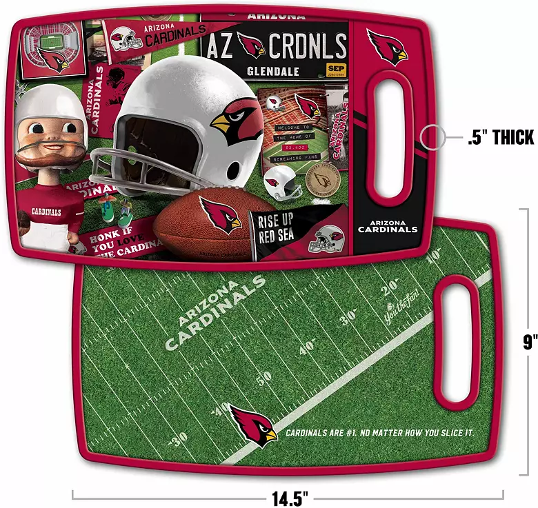 YouTheFan Arizona Cardinals Retro Cutting Board 4 YouTheFan Arizona Cardinals Retro Cutting Board