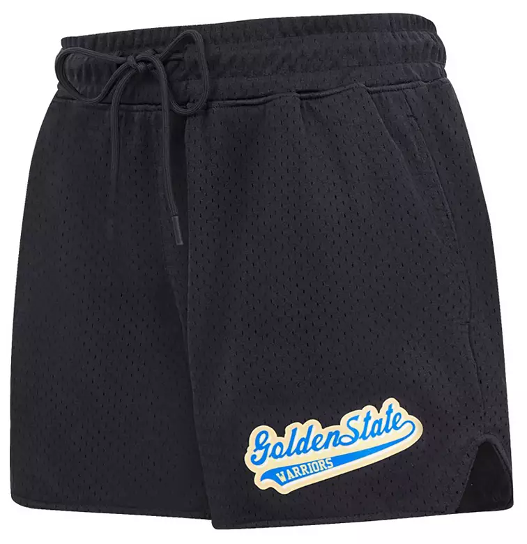 Pro Standard Women's Golden State Warriors Black Script Tail Mesh Shorts