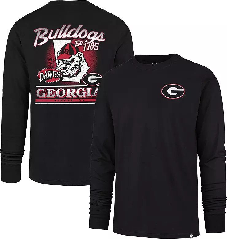 '47 Men's Georgia Bulldogs Black Regional Backer Long Sleeve T-Shirt