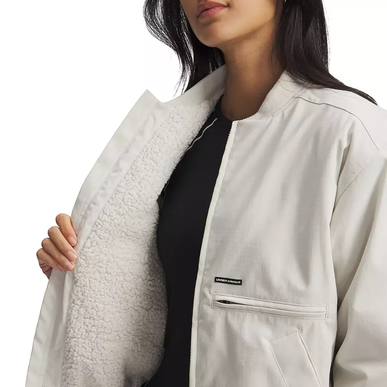 Under Armour Women's Expanse Fleece-Lined Bomber Jacket 3 Under Armour Women's Expanse Fleece-Lined Bomber Jacket